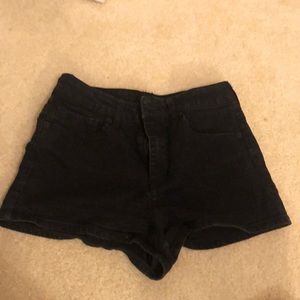 Black Jean Shorts